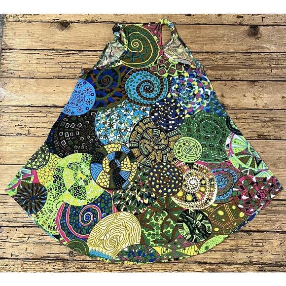 Contro Corrente Women’s OS Colorful Multi Pattern Stretch Sleeveless Dress NWOT - Picture 2 of 8